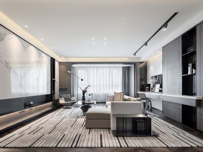 保利海德公园138㎡四居室现代风格装修案例