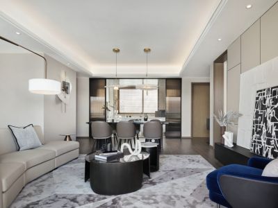 恒大御景湾140平四居室现代风格装修案例