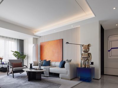 中庚香海金鼎(二期)119平三居室现代风格装修案例