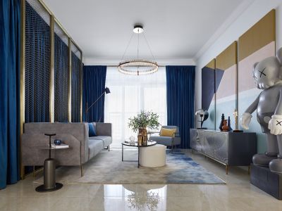 绿城诚园现代风格三居室107平米zxal1