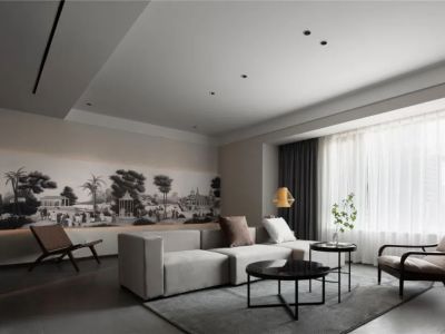 泰禾金尊府109平二居室新中式风格装修案例