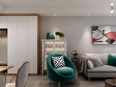 世纪广场北欧风格97平米装修案例