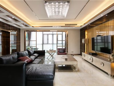 天明豪庭153平简约风格四居室装修案例