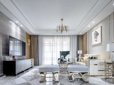 和韵名都欧式风格三居室149平米装修设计图案例