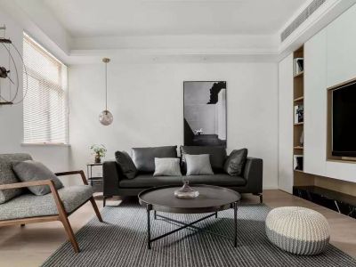 蓝润·春风屿湖简约风二居室88平米设计效果图案例