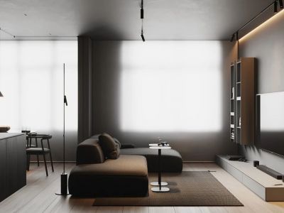 万科海上传奇125平米三居室现代简约风格装修案例