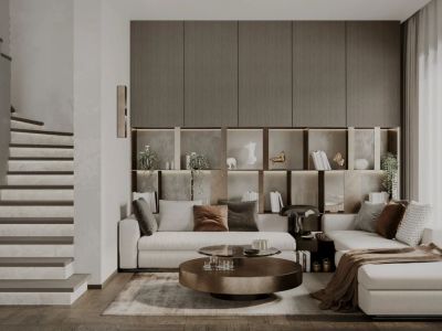 玉兰花园172平米四居室现代轻奢风格装修案例