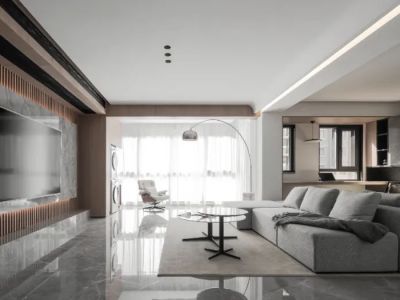 蓝庭国际145平米三居室现代简约风装修案例