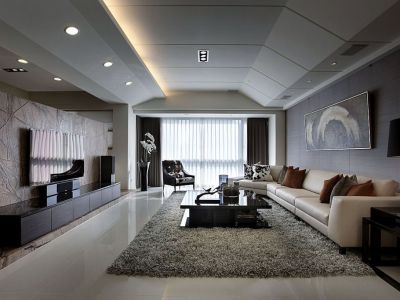 鸿祥钰珑府现代风格144平米三室两厅装修案例