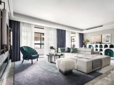 天明豪庭120平简约风格三居室装修案例