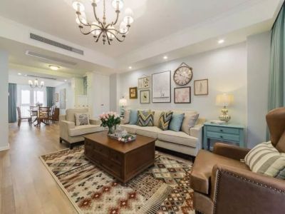 金林雅苑118平米三居室美式风格装修案例