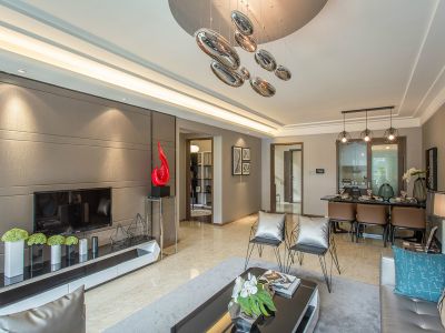 御峰云府110平现代三居装修案例