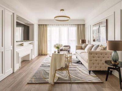 文一名门名城110平美式简约三居室装修案例