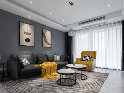 金林佳园126㎡四居室现代极简装修案例