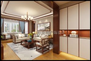 [兰州立美装饰设计]刘先生新居--曦华源128平新中式风格