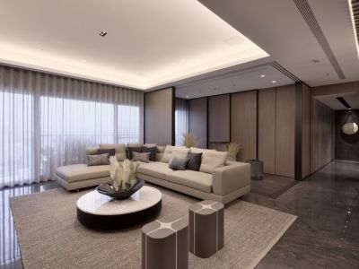 天池山中脊现代极简风格141平装修案例