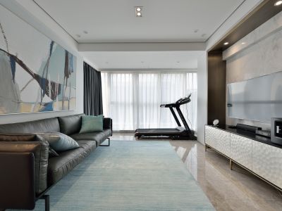 万景进园简约风格125平米三室两厅装修案例