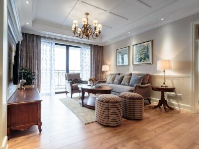 长安郡简约田园106平米三室两厅装修案例