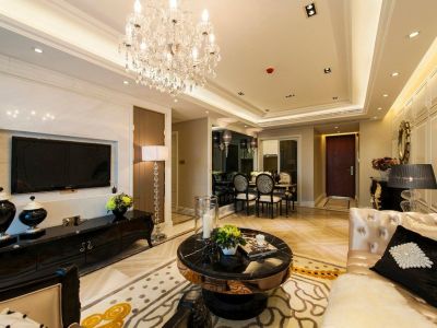 联投国际城新古典风格117平米三室两厅装修案例