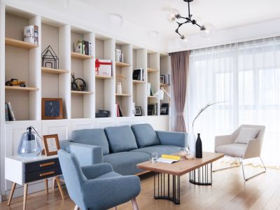 曲江香都105平北欧风格二居室装修案例