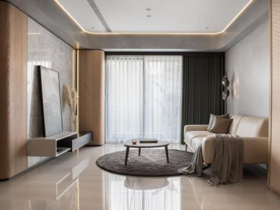 保利海德公园108㎡三居室现代风格装修案例