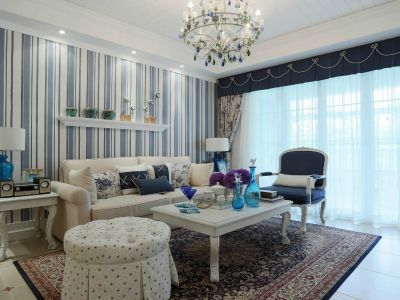 泰盈玖悦湾地中海风格141平米四室两厅装修案例