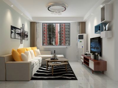 通济花苑现代风格118平米三居室装修案例