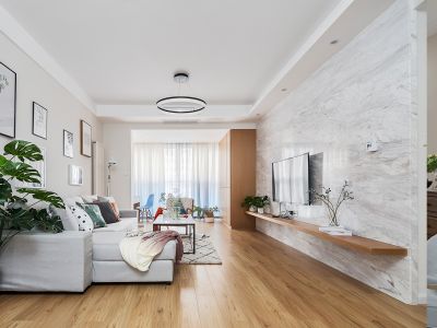 泰和名城现代风格128平米三居室装修案例