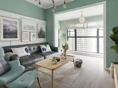 建大·云顶阳光北欧风二居室98平米装修效果图案例