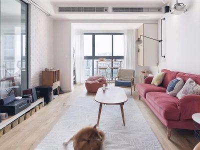 智谷新城极简风格三居室87平米装修效果图案例