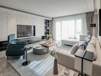 润德万科翡翠公园简约风格147平米装修案例