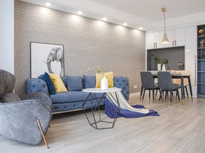 曲江香都103平现代风格三居室装修案例