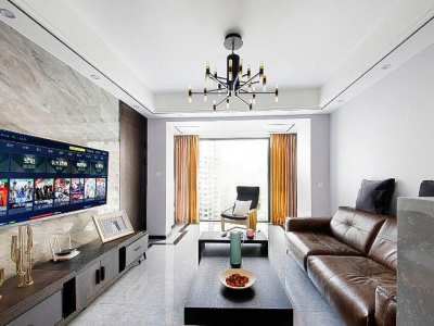 滨溪金悦府130平方三室两厅现代简约装修案例