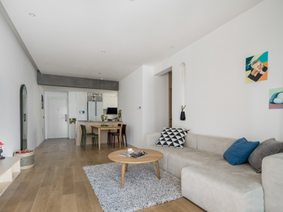 摩登公园120平三居室简约风格装修案例