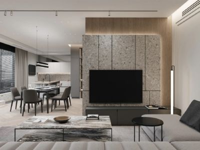 阳光花园轻奢风格85平米装修案例图