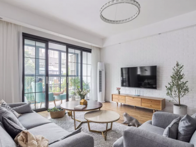 中航城126平北欧风格三居室装修案例