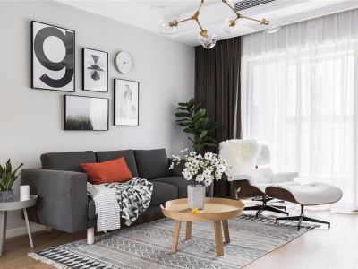 海洋半岛113平现代风格三居室装修案例