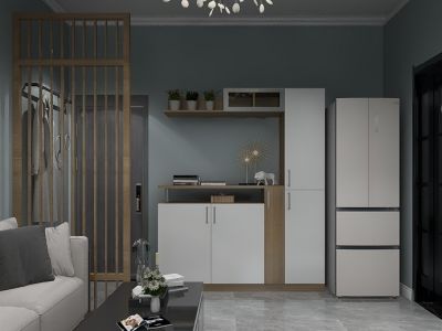 南竹苑53平米一居室现代简约风格装修案例