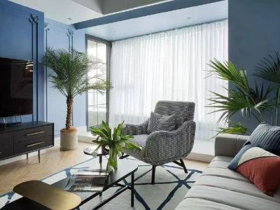 东怡家园128㎡四居室现代风格装修案例