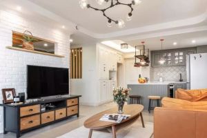 [西安金字塔装饰]自然休闲的130平米美式三居室装修案例赏析