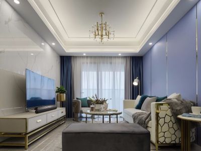 中海城瑞士郡120平米现代简约三居室装修案例