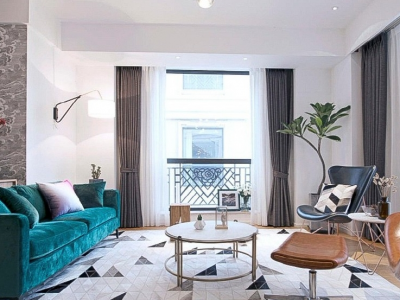 富怡花园120平方现代简约风格三居室装修案例