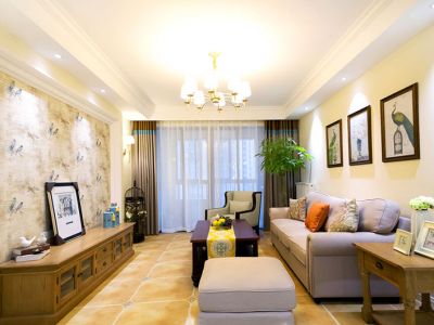 湘江雅颂居115平现代风格三居室装修案例