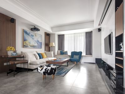 中城丽景香山119平现代风格三居室装修案例