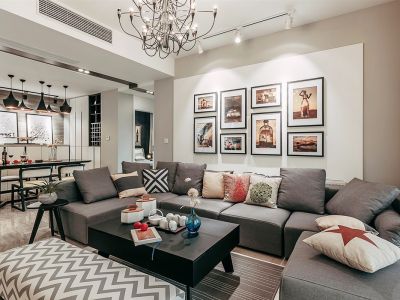 海洋半岛116平简约风格三居室装修案例