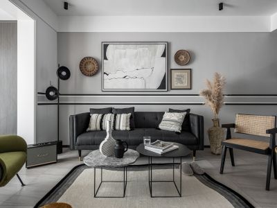 珠江花园98平北欧风格三居室装修案例