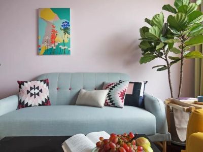 万科紫台欧式风二居室75平米装修效果图案例