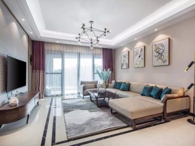 和韵名都新中式风格四居室208平米设计效果图案例