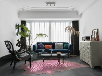 天誉.锦樾混搭风二居室89平米设计效果图案例