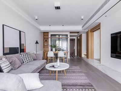 25度阳光现代简约风格98平装修案例